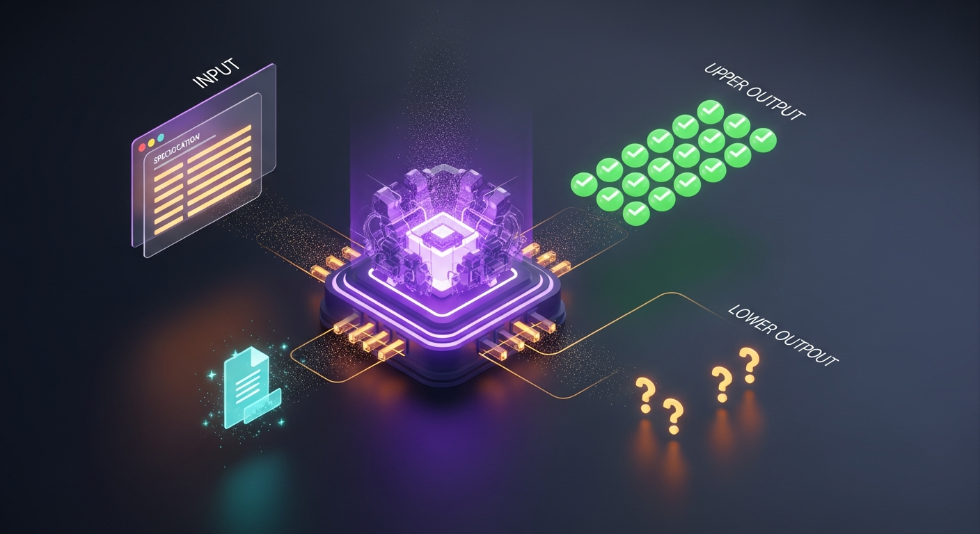 Slot completion engine: workflow spec and file metadata inputs produce auto-filled slots (many) and pending user questions (few)